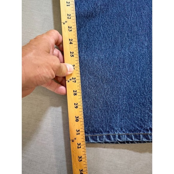 Vintage Tommy Hilfiger Jeans Mens 32 Blue Denim Straight Pocketed Men 32X32. - Picture 9 of 10